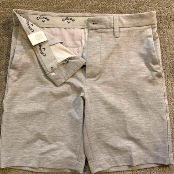 CALLAWAY Men's Opti-Stretch Solid Golf Short with Active Waistband Charcoal 32 - Picture 1 of 3